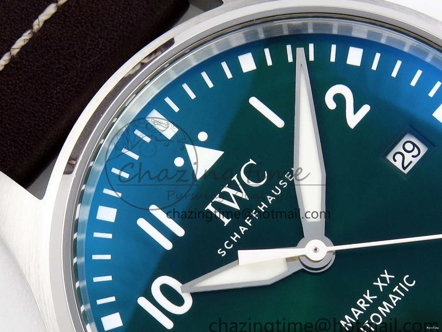 MIROTIME 0514 Pilot Mark XX IW328205 ZF 1:1 Best Edition Green Dial on Brown Leather Strap A UrbanStyle 7029